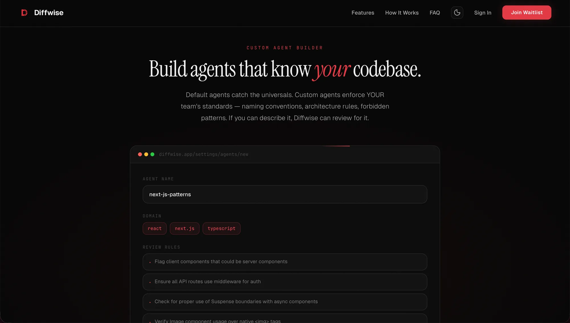 Diffwise — Agent Builder