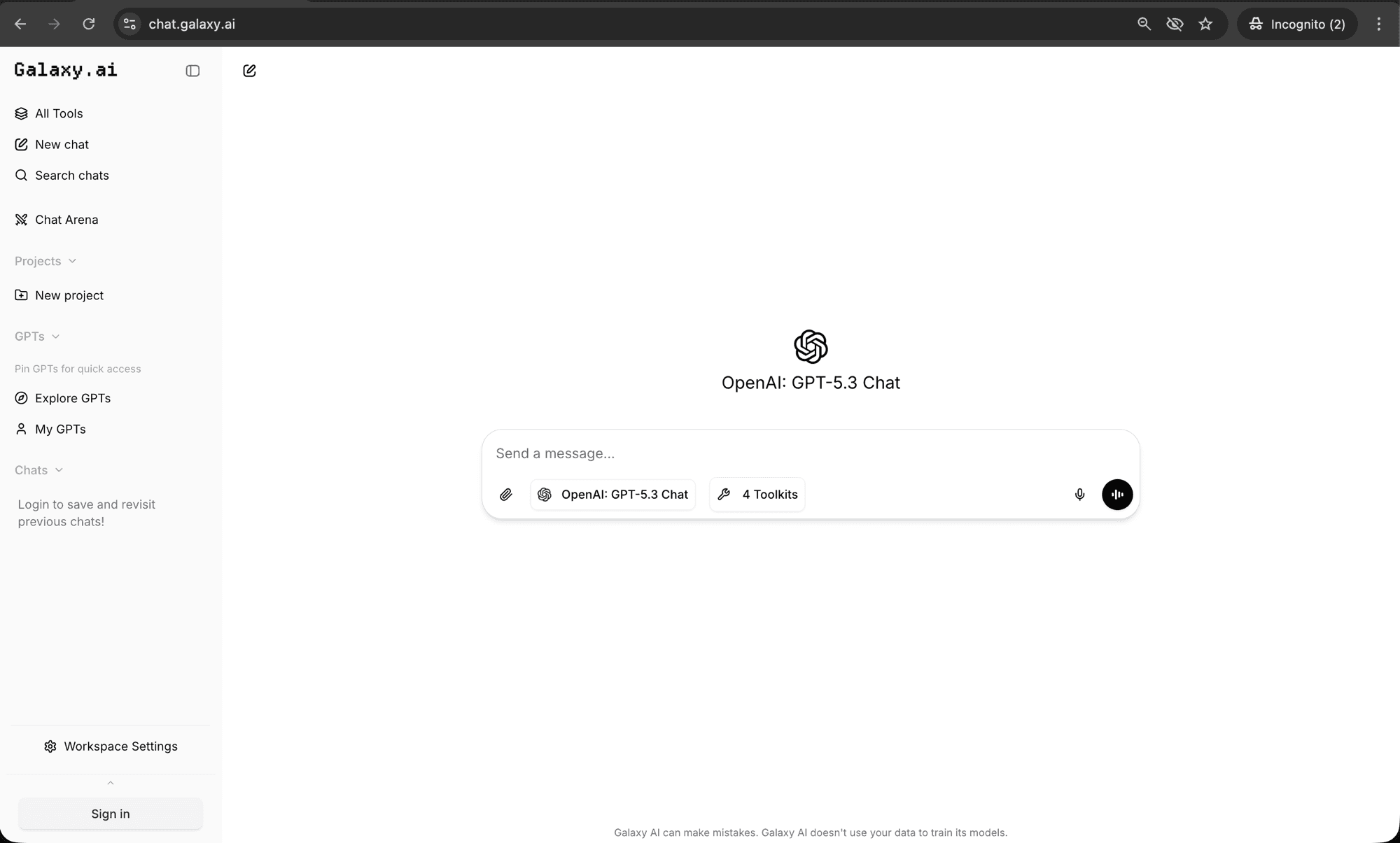 Galaxy AI — Home (Light)